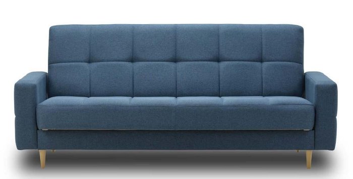 Диван-кровать Виконт синего цвета - купить Прямые диваны по цене 27600.0