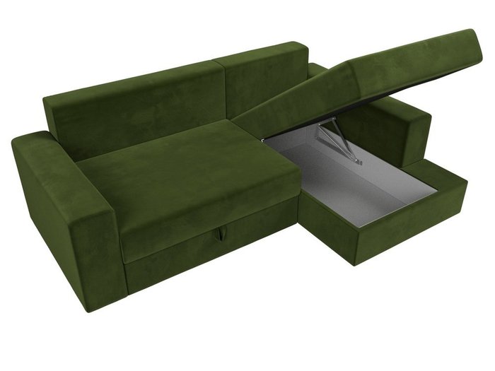 Угловой диван-кровать Мэдисон зеленого цвета