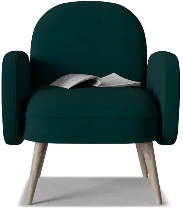 Кресло Бержер темно-зеленого цвета - купить Интерьерные кресла по цене 17000.0