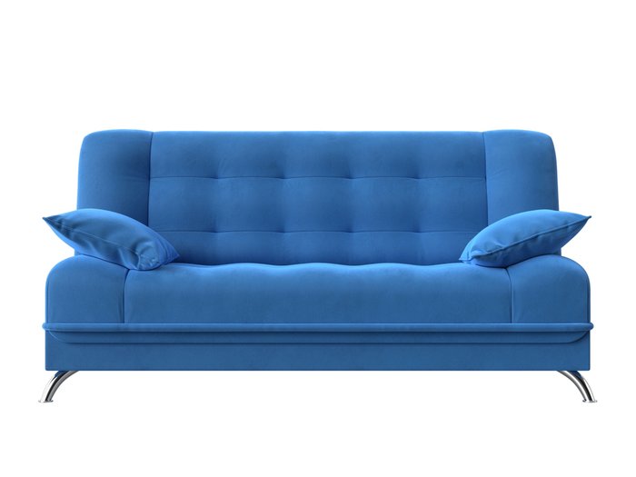 Прямой диван-кровать Анна синего цвета - купить Прямые диваны по цене 28990.0