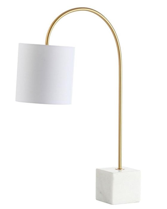 Настольная лампа Гринвич с белым абажуром 