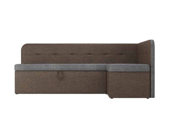 Кухонный угловой диван Форест коричнево-серого цвета