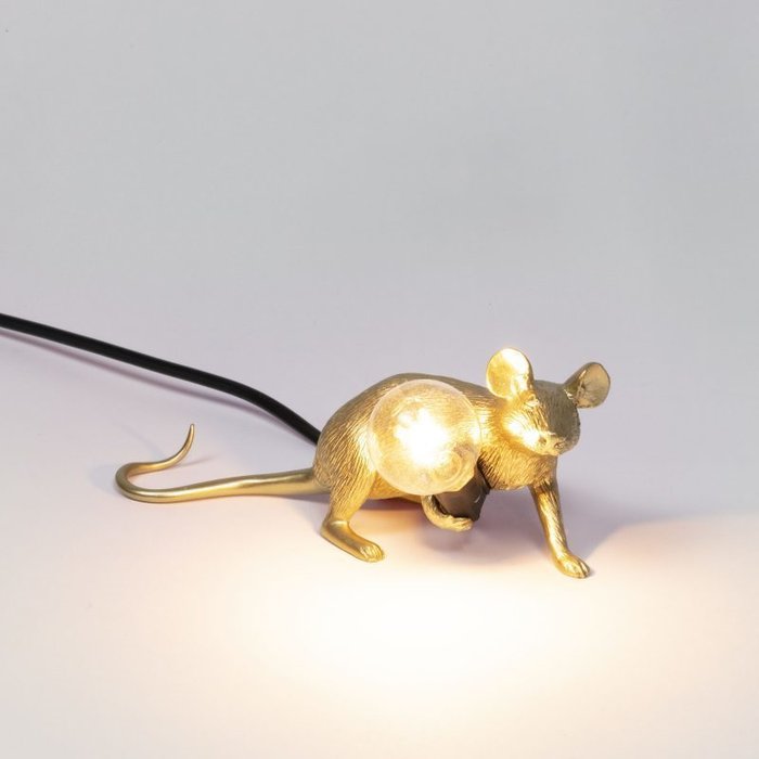 Настольная лампа Mouse Gold Lop золотого цвета