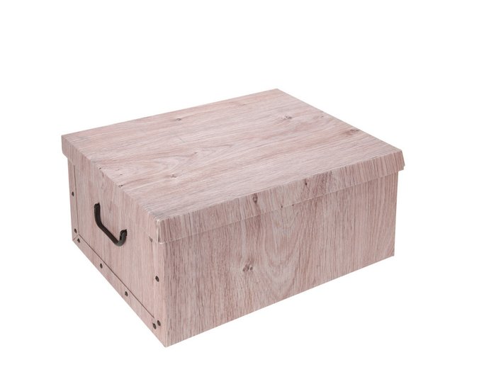 Коробка декоративная Woody М бежевого цвета