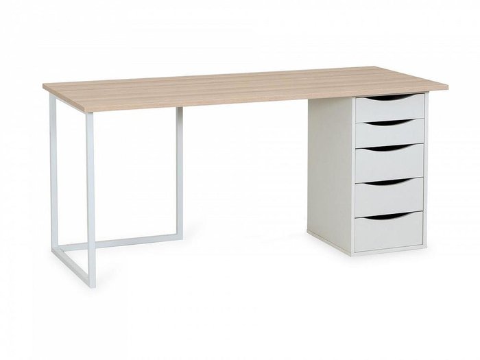 Письменный стол Board 70х180 с основанием белого цвета - лучшие Письменные столы в INMYROOM