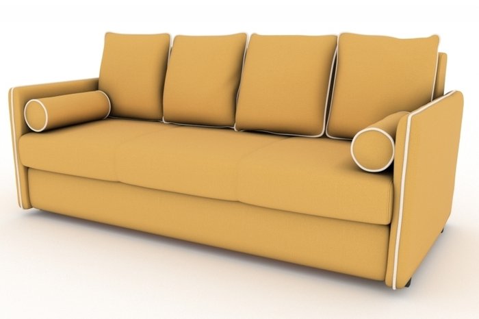 Прямой диван-кровать Cardinal желтого цвета