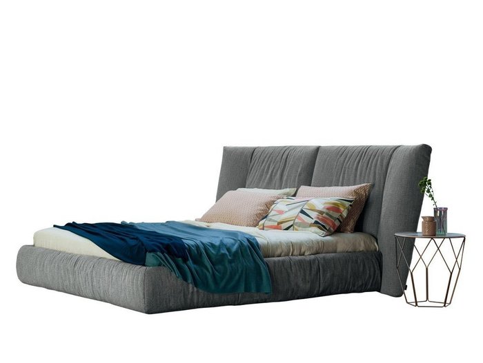 Кровать Prizma 160х200 серого цвета