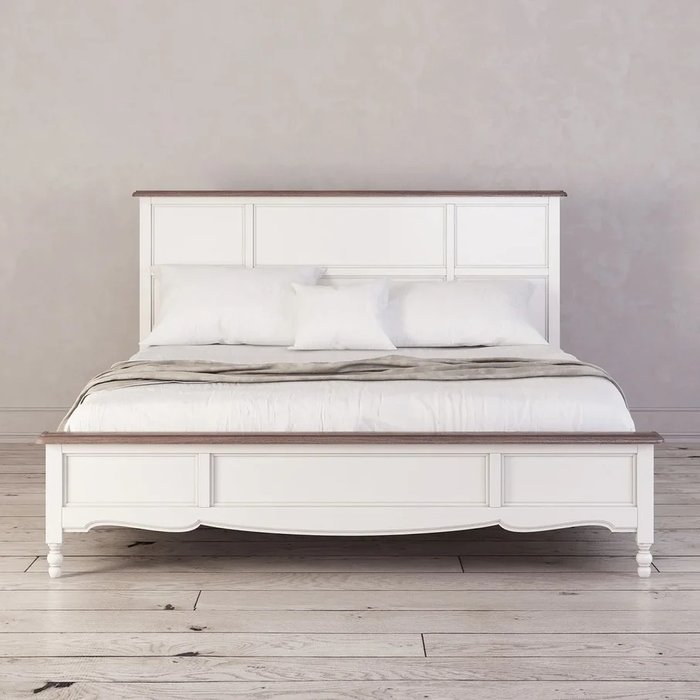 Кровать двуспальная Leblanc белого цвета 180х200