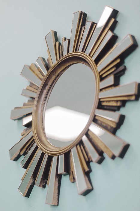Зеркало настенное декоративное Комо коричневого цвета - купить Настенные зеркала по цене 1821.0