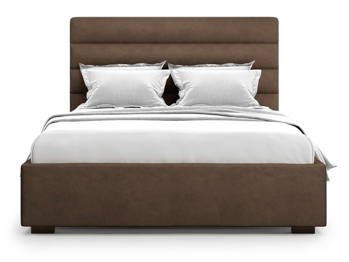 Кровать с подъемным механизмом Karezza 160х200 коричневого цвета