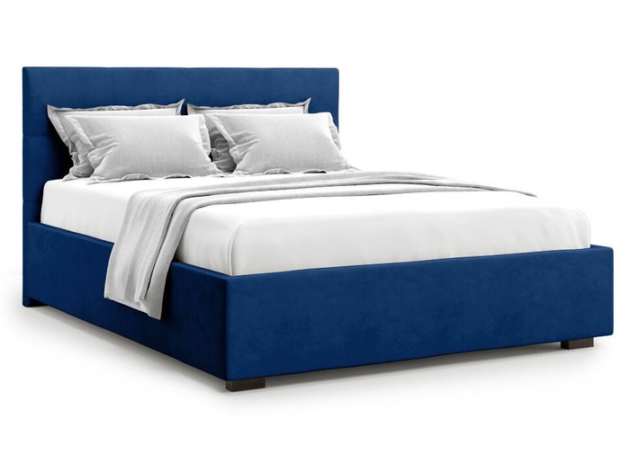 Кровать Garda 140х200 синего цвета с подъемным механизмом 