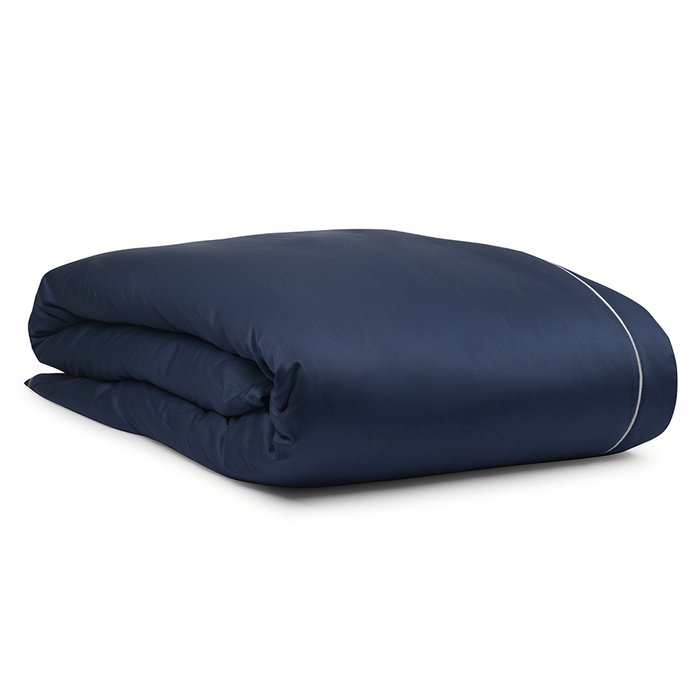 Комплект постельного белья без простыни из египетского хлопка Essential 220х200 синего цвета