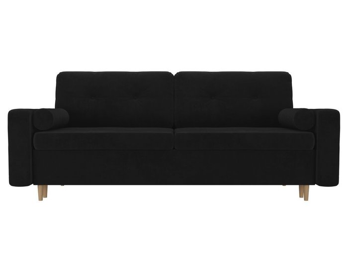 Прямой диван-кровать Белфаст черного цвета (тик-так)