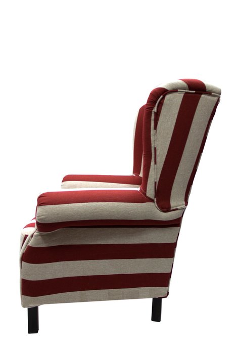 Кресло Жуи Бордо красно-белого цвета