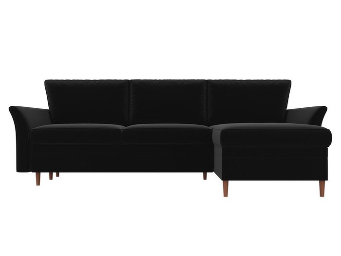 Угловой диван-кровать София черного цвета - купить Угловые диваны по цене 41990.0