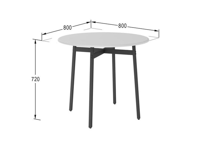 Стол обеденный Медисон белого цвета - купить Обеденные столы по цене 9260.0