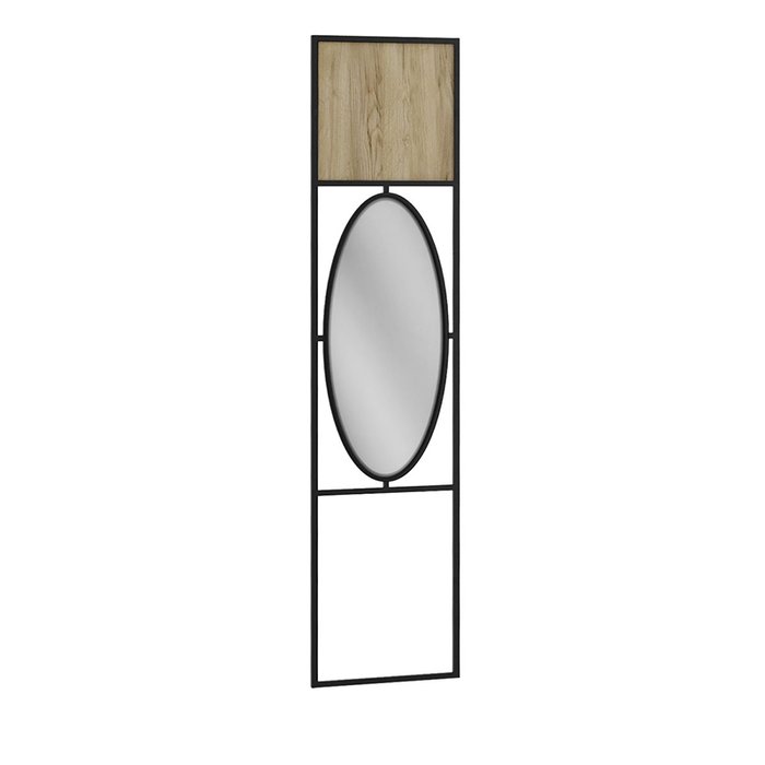 Панель для прихожей с зеркалом Loft Дуб Натур