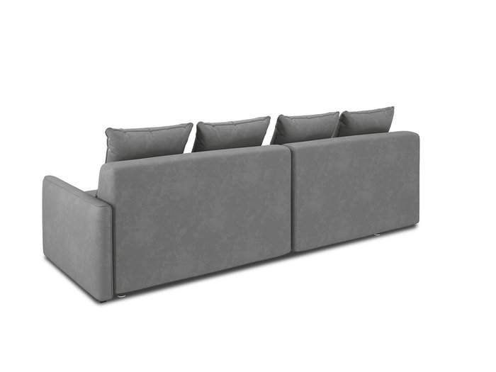 Угловой диван-кровать левый Bronks серого цвета