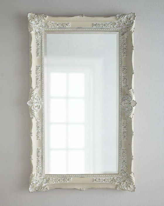 Напольное зеркало Ла-Манш антично-белого цвета