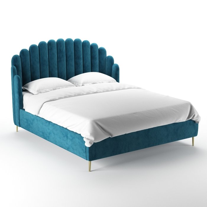 Кровать Amira 180х200 синего цвета 