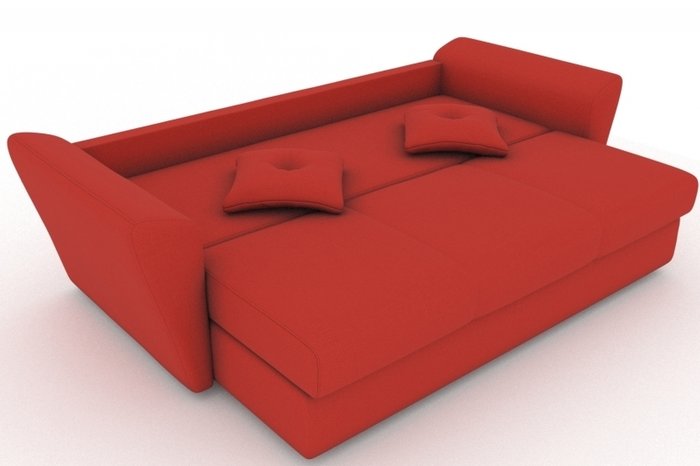 Прямой диван-кровать Neapol красного цвета