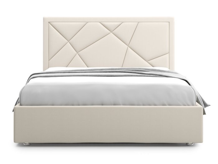 Кровать Premium Milana 3 180х200 молочного цвета с подъемным механизмом 