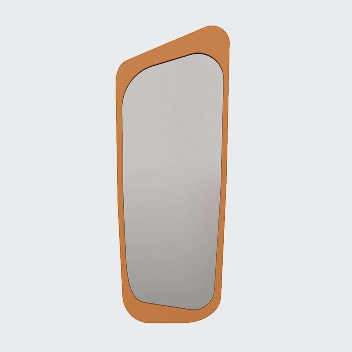 Зеркало настенное Woodi оранжевого цвета