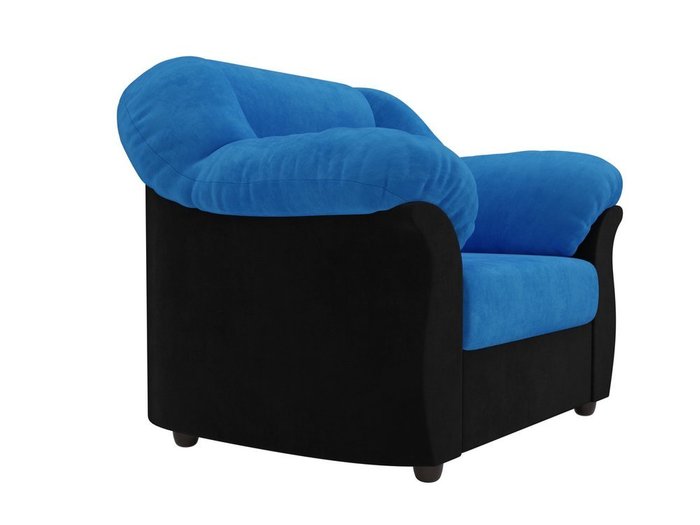 Кресло Карнелла черно-голубого цвета