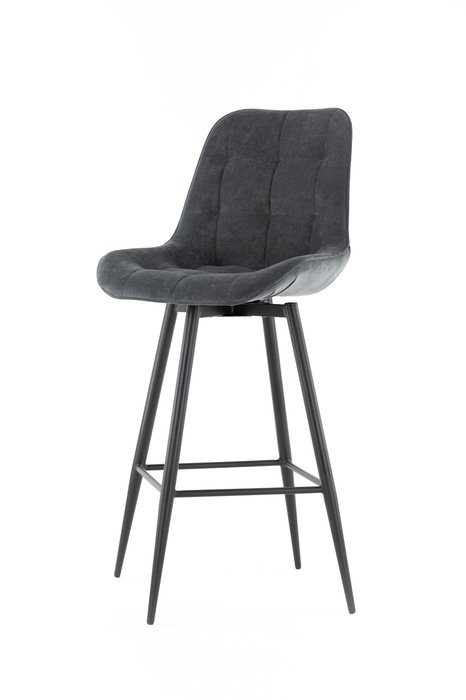 Стул барный  Elis Bar cross conus цвета графит - купить Барные стулья по цене 9900.0