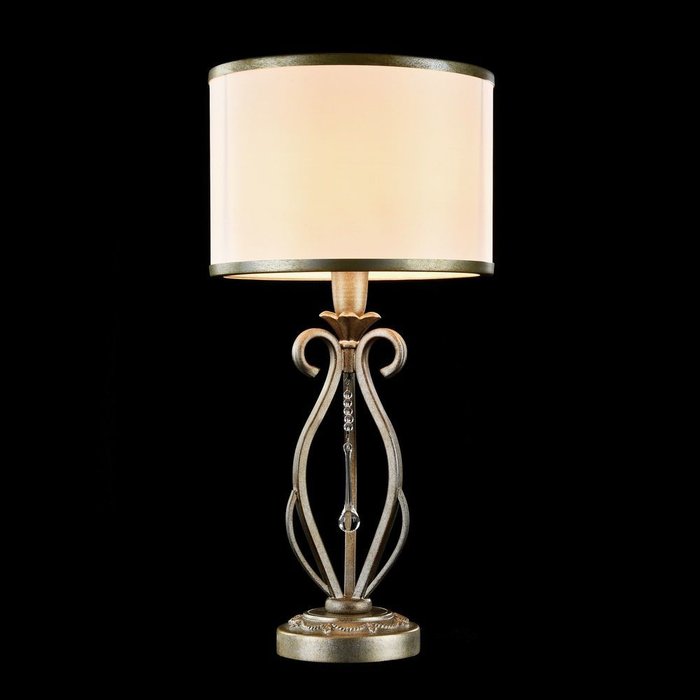Настольная лампа Fiore с абажуром белого цвета
