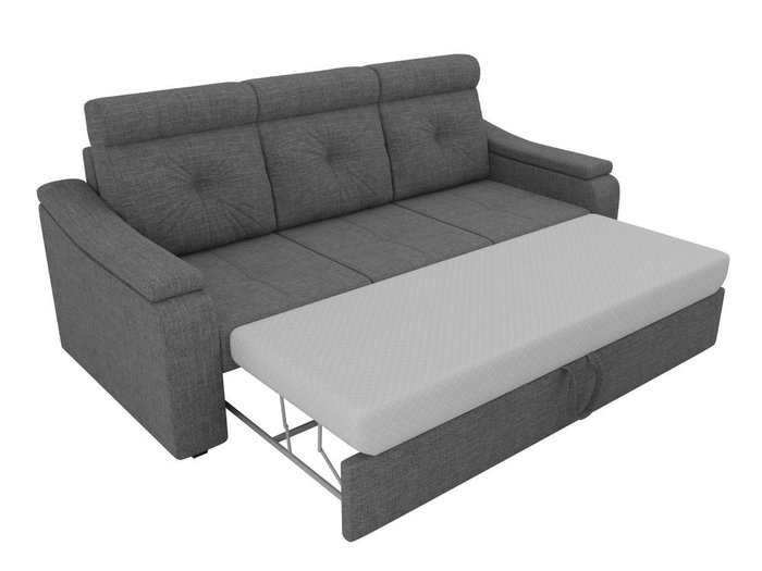 Прямой диван-кровать Джастин серого цвета