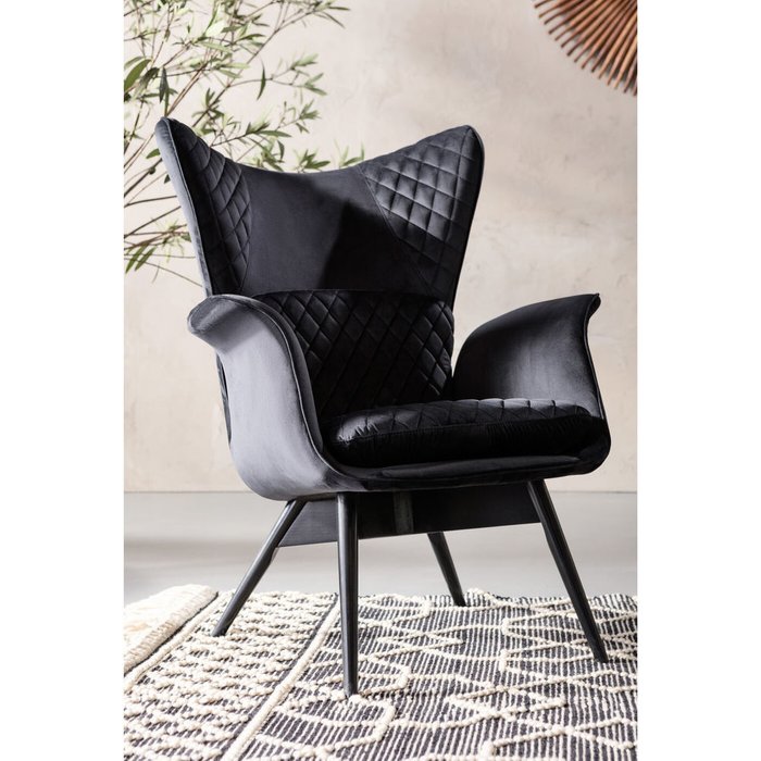 Кресло Tudor черного цвета