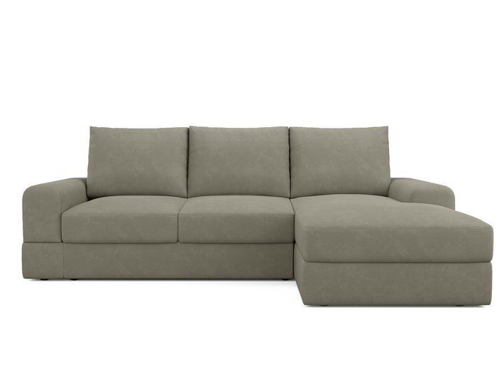 Угловой диван-кровать Elke серо-бежевого цвета 