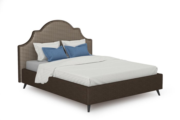 Кровать Фаина 160х200 без подъемного механизма коричневого цвета