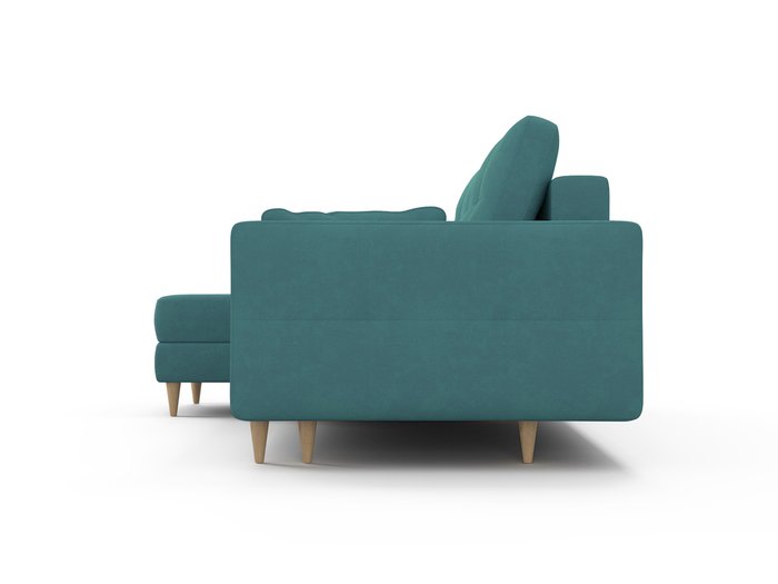 Угловой диван-кровать Берни зеленого цвета