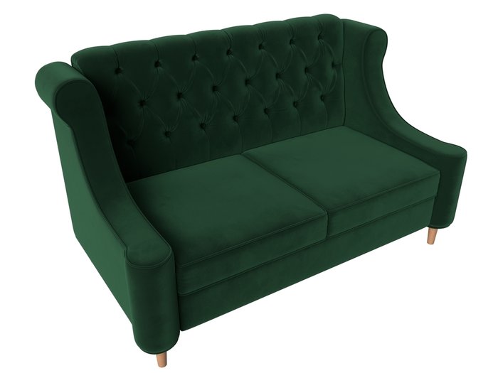 Прямой диван Бронкс зеленого цвета