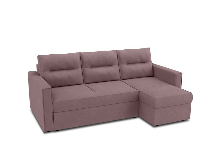 Угловой диван-кровать Macao темно-розового цвета