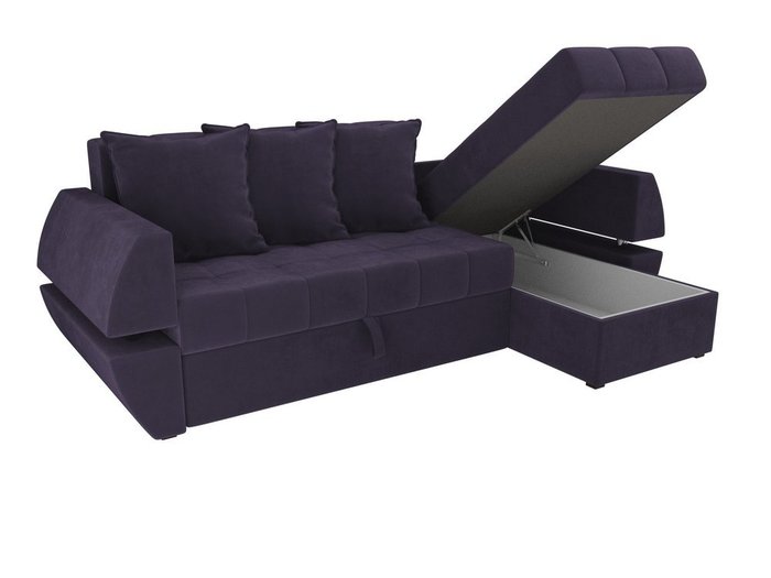 Угловой диван-кровать Атлантида фиолетового цвета