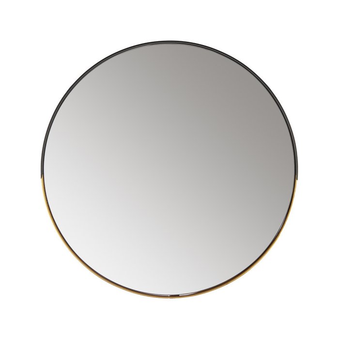 Зеркало настенное Орбита черно-золотого цвета