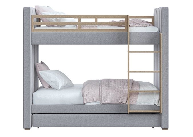 Двухъярусная кровать Cosy 90х200 серого цвета