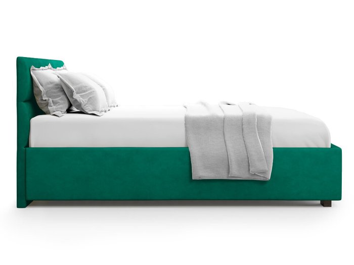 Кровать Bolsena 160х200 зеленого цвета с подъемным механизмом