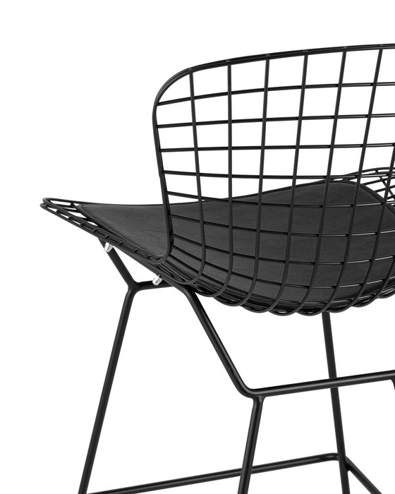 Стул полубарный Bertoia с черной подушкой - купить Барные стулья по цене 11655.0