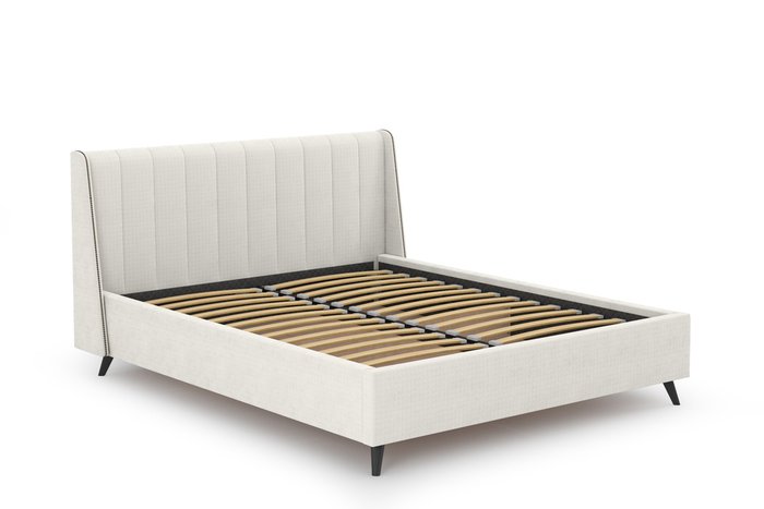 Кровать Мелисса 160х200 без подъемного механизма светло-бежевого цвета - купить Кровати для спальни по цене 32030.0