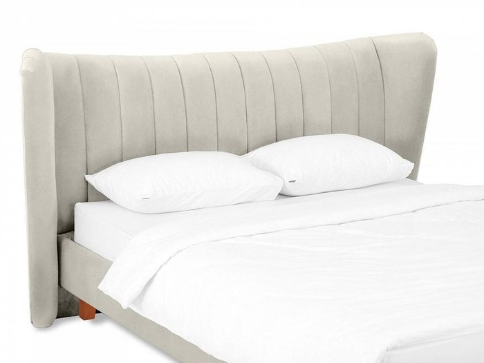 Кровать Queen II Agata L 160х200 светло-серого цвета