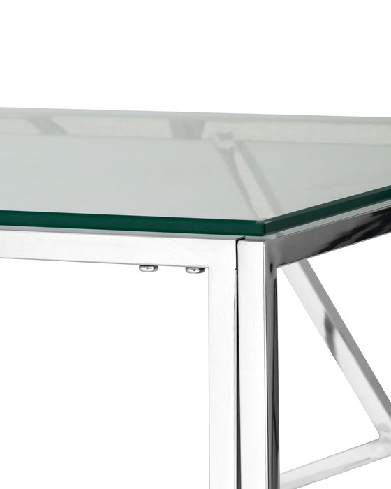 Кофейный столик Арт Деко серебряного цвета