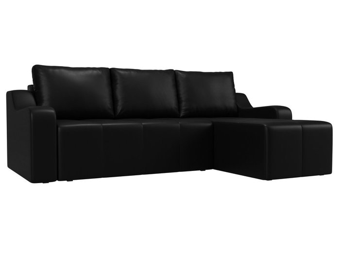 Угловой диван-кровать Элида черного цвета
