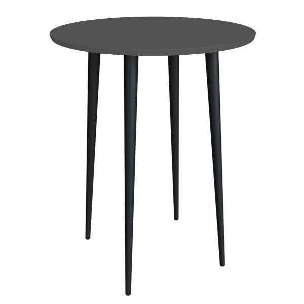 Стол Спутник мини темно-серого цвета на черных ножках