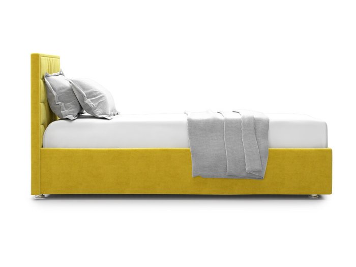 Кровать Premium Milana 90х200  с подъемным механизмом желтого цвета