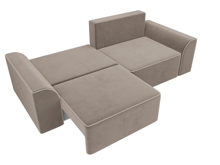 Прямой диван-кровать Вилсон коричневого цвета