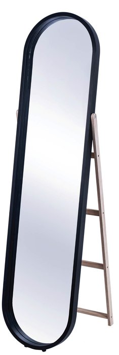 Напольное зеркало+вешалка Valton в раме черного цвета